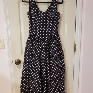 Laura Ashley Vintage Polka Dot Maxi Dress